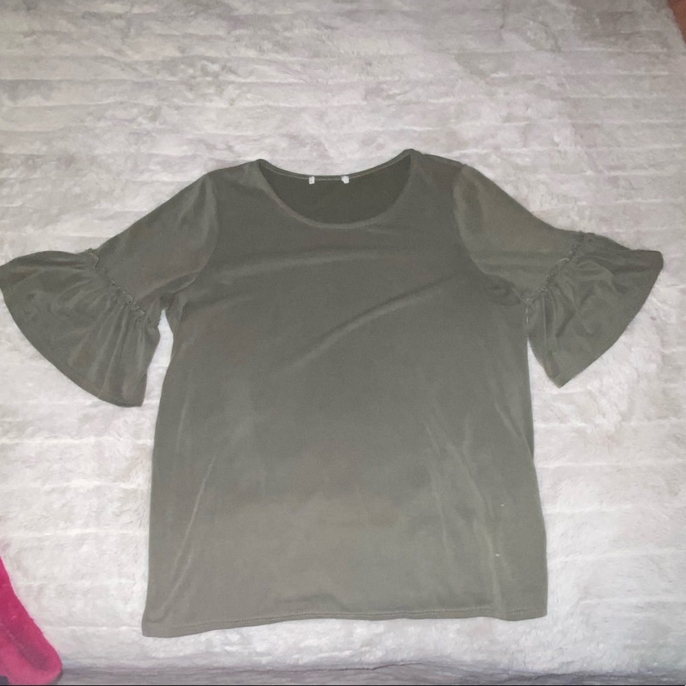 Olive green top